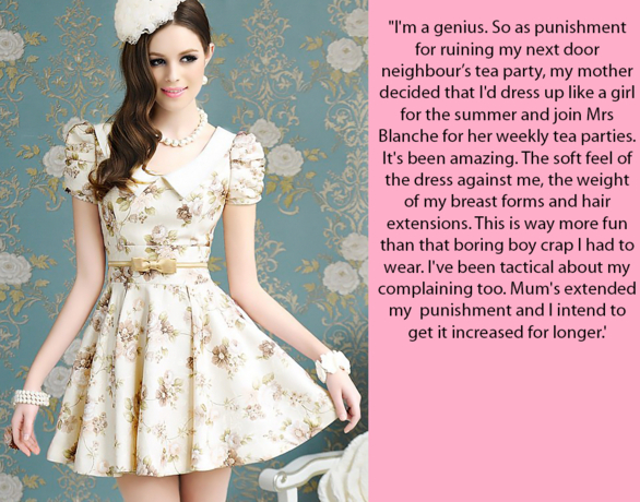 A Sissy For A Tea Party, sissy dress, Feminization,Sissy Fashion,Dolled Up