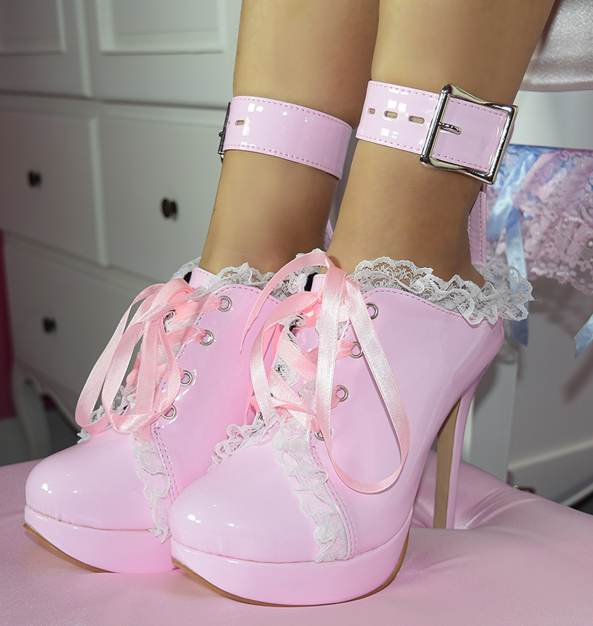 Lockable Lucy Shoes - New From Sissy Kiss Boutique, outfits,sissy dress,baby doll,lingerie, fashion sissy clothing,sissy wear, Dolled Up,Sissy Fashion,Feminization,Bondage