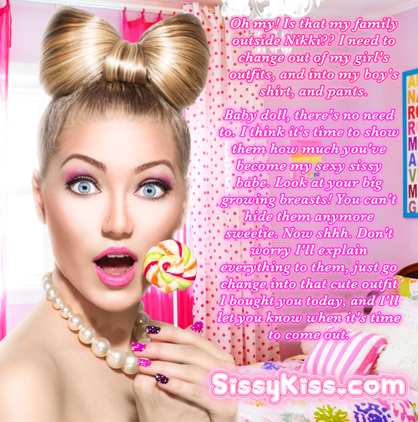 Sissy's Lovely Debut, Coming Out,Outed,Closet, Feminization,Dolled Up,Sissy Fashion