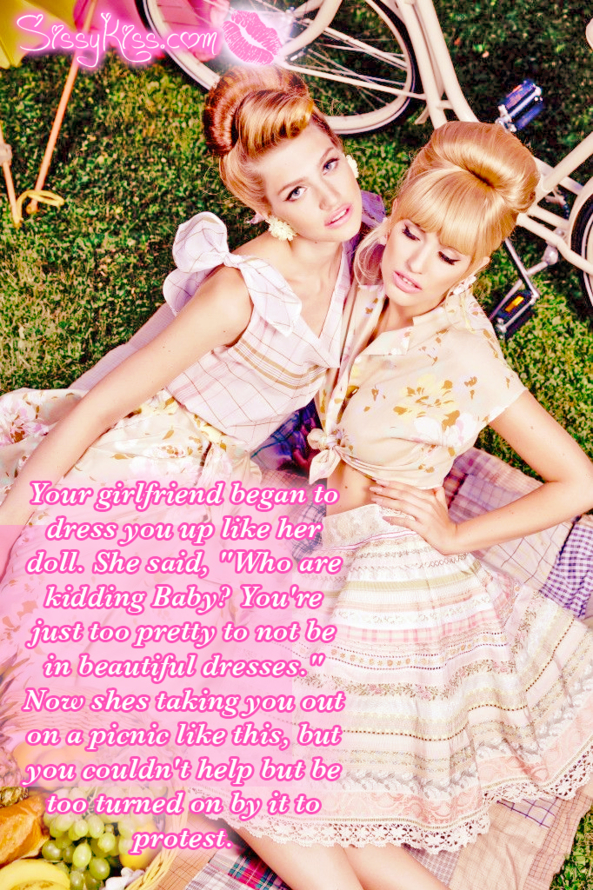A Lovely Sissy Picnic, makeover,picnic, Feminization,Dolled Up