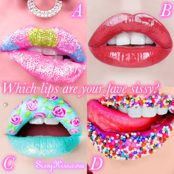 Which of these luscious lips do you love the most?, lipstick, Feminization,Sissy Fashion