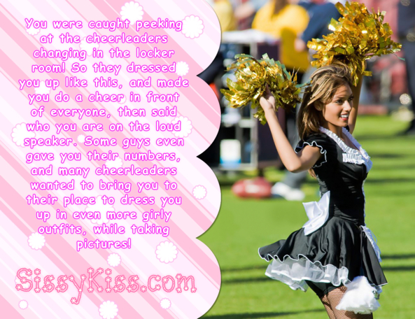 The new sissy cheerleader in a french maid outfit!, Feminization
