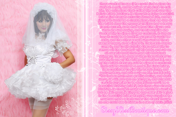 Becoming a sissy bridal model, Feminization,Hormones,Changed By Accident,Sissy Fashion,Dolled Up