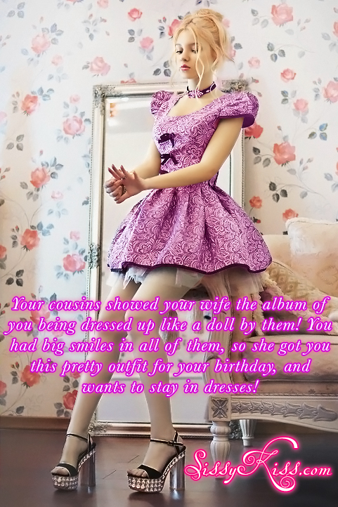 A sissy's birthday gift, Feminization,Dolled Up,Sissy Fashion