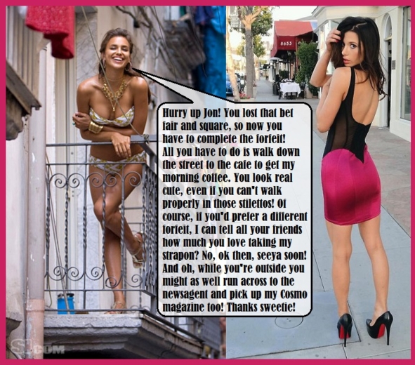 Send your sissy to do girly runs for you, sissy tasks, Feminization