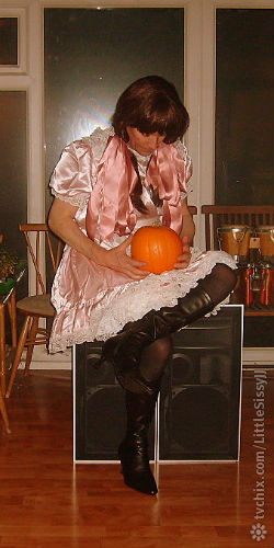 Happy Halloween! - Pink satin sissy., Pink satin sissy., Sissy Fashion