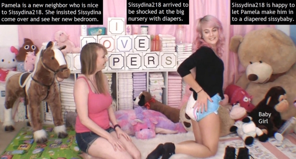 Lil Sissie's Life - I posted some cappies for Lil Sissie and included Lil Sissie's Mummy. Bonus Sissydina218 cappies added., Diaper,Wet,Messy,Dominate, Adult Babies,Feminization,Identity Swap,Sissy Fashion