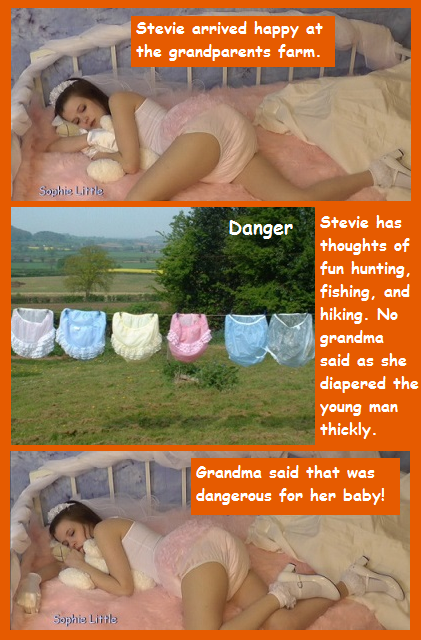 Two Captions - I made something a little different than usual for my Sissy Kiss friends. I hope you like these!, Diapers,Rumba Panties,Grandma,Bedwetting,Stepmother, Adult Babies,Feminization,Humiliation,Diaper Lovers