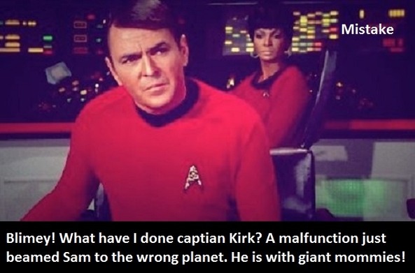 Star Trek - Sam joins the Enterprise crew as a reporter. A trannsporter malfunction beams Sam to Uranus to become Sissybabysamantha2., Transporter,Enterprise,Sissybaby,Spanked, Adult Babies,Feminization,Identity Swap,Sissy Fashion