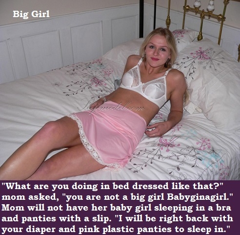 Slip Model Oncore - Those pretty slip models are still diapering adult babies. Some of the adult babies have become slip models., Slip,Bra,Panties,Diaper, Adult Babies,Feminization,Humiliation,Diaper Lovers