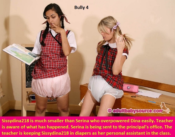 Sissydina218 - Dina is diapered by a bully in college to become Sissydina218. When feminized Sissydina218 gets spanked by an aunt., Diaper,Sissybaby,Spank,Dominate, Adult Babies,Feminization,Identity Swap,Sissy Fashion