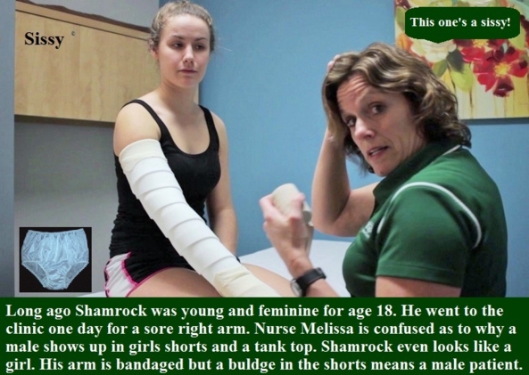 Shamrock is Back 3 - Shamrock is back at local hospitals meeting more nurses. Bonus Mistysshamrock cappie added., Bandaged,Diaper,Nurse,Casts, Adult Babies,Feminization,Identity Swap,Sissy Fashion