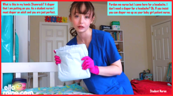 Lucky Shamrock - Shamrock is diapered up by a babysitter, student nurse, and his sister. Bonus Baby Butch cappie added., Diaper,Babysitter,Sister,Student Nurse, Adult Babies,Feminization,Identity Swap,Sissy Fashion
