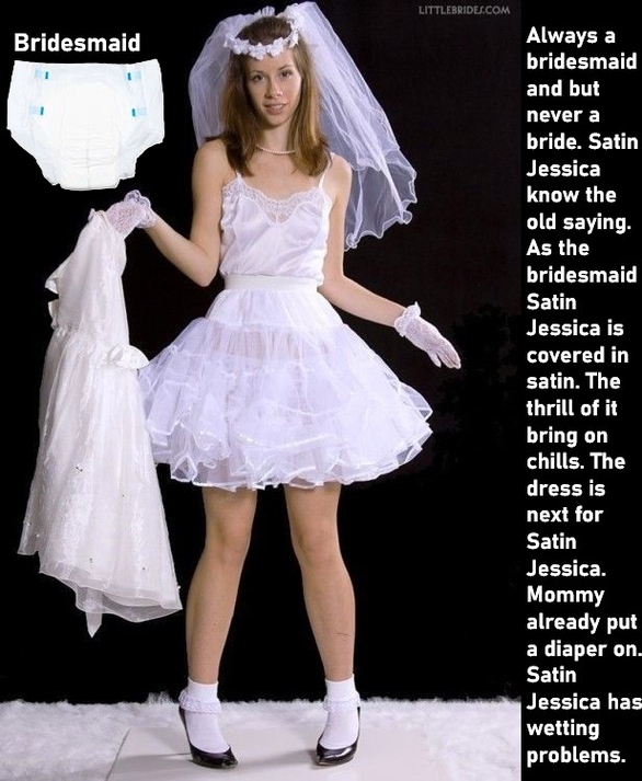 Click here to see the image in full size. Baby Time 6 - I made some captions for Draca Tucker, Satin Jessica, Sissybaby011, Kay3070, and Sarahsissyboots, who are sissybabies., Sissy Scouts,Sissybaby,Bridesmaid,Schoolgirl,Diapers, Adult Babies,Feminization,Identity Swap,Sissy Fashion,Diaper Lovers
