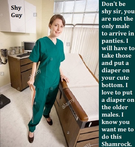 Nurses Galore - The nurses at the local hospitals and clinics know Shamrock loves diapers., Nurse,Diaper,Wetting,Messy, Adult Babies,Feminization,Identity Swap,Sissy Fashion