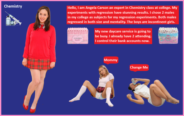 Image Creations - I created these pictures with my paint program and captioned them., Diaper,Sissy,Sissybaby,Dominate, Adult Babies,Feminization,Identity Swap,Sissy Fashion