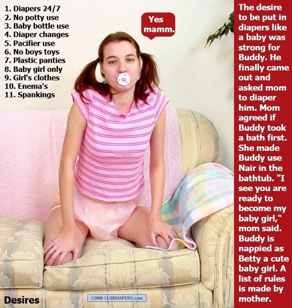Baby By Choice - Ask and you shall receive. LOL You can choose to be a baby girl., Baby Girl,Diapers,Sissybaby,Volunteer, Adult Babies,Feminization,Identity Swap,Sissy Fashion