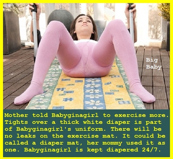 Babyginagirl's Life - I created a ten cappie story about site member Babyginagirl's life as a sissybaby., Sissybaby,Diaper,Enema,Suppository, Adult Babies,Feminization,Humiliation,Diaper Lovers