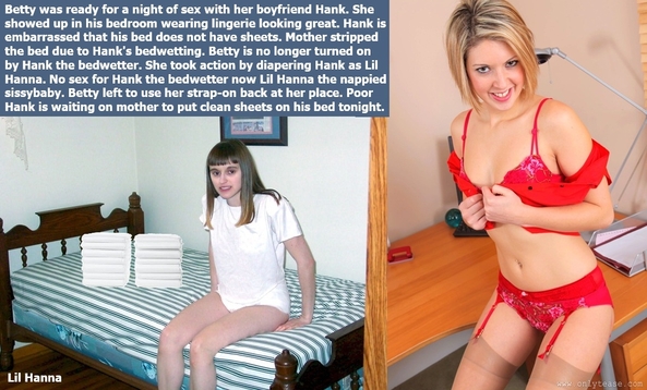 Dynamic Duo's - Two pictures are used to make each cappie., Strap-on,Tease,Chastity,Diapers, Adult Babies,Feminization,Identity Swap,Sissy Fashion