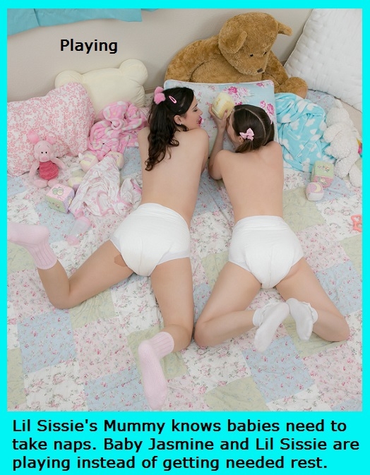 Happy Family - Lil Sissie's Mummy, Lil Sissie, and Baby Jasmine are a happy family., Napping,Playing,Mommy,Sissybaby,Diaper, Adult Babies,Feminization,Identity Swap,Sissy Fashion,Diaper Lovers