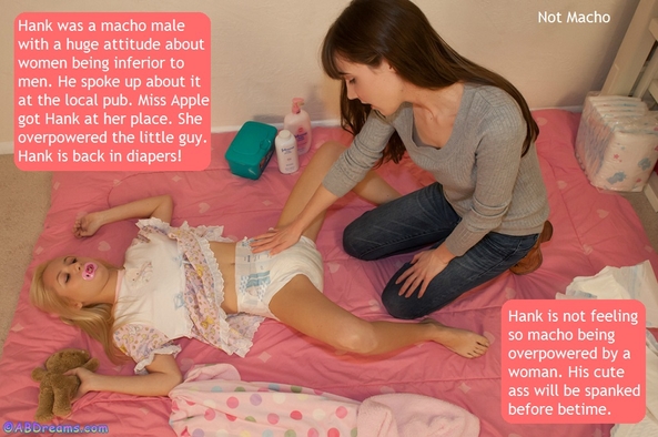 Nappied Sissybaby 3 - A male in a nappy and girls baby clothes is a sissybaby., Nappy,Sissybaby,Dominated,Chastity, Adult Babies,Feminization,Identity Swap,Sissy Fashion