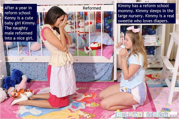Nappied Sissybaby 3 - A male in a nappy and girls baby clothes is a sissybaby., Nappy,Sissybaby,Dominated,Chastity, Adult Babies,Feminization,Identity Swap,Sissy Fashion