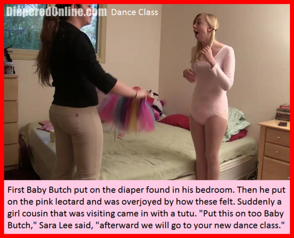 Nappy News - Captioned pictures about how nappies are used by dominant females., Dress Up,Diapered,Ballernia,Dominate, Adult Babies,Feminization,Identity Swap,Sissy Fashion