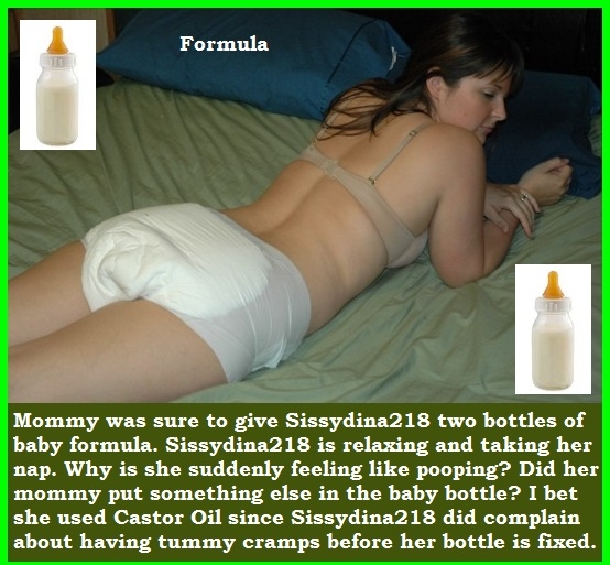 Formula - Did mommy put something else in the baby bottle of formula?, Mommy,Baby Bottle,Formula,Diaper, Adult Babies,Feminization,Humiliation,Diaper Lovers