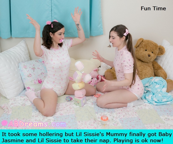 Happy Family - Lil Sissie's Mummy, Lil Sissie, and Baby Jasmine are a happy family., Napping,Playing,Mommy,Sissybaby,Diaper, Adult Babies,Feminization,Identity Swap,Sissy Fashion,Diaper Lovers