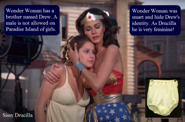 Wonder Woman - Paradise Island is a perfect place to dominate sissies. Wonder Girl cappies included., Sissify,Dominate,Babying,Feminine, Adult Babies,Feminization,Identity Swap,Sissy Fashion