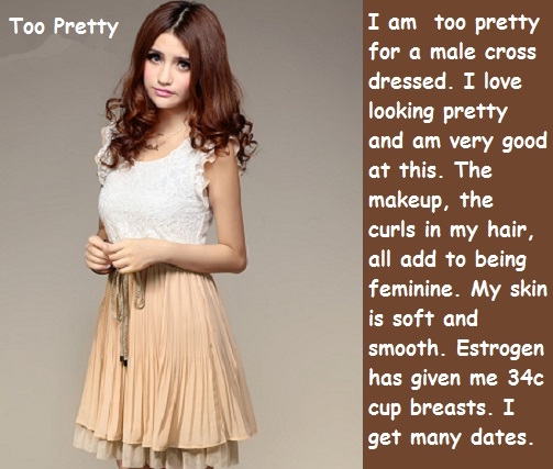 Feminine Males - I made some cross dressing cappies about feminine and pretty males., Cross Dress,Feminine,Graceful, Feminization,Slow Change,Hormones,Identity Swap