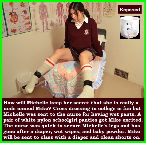 Accidents Happen - See what happens when mom wets the bed. A male crossdresses for college and get excited., Schoolgirl,Accidents,Mother,Rules, Adult Babies,Feminization,Humiliation,Diaper Lovers