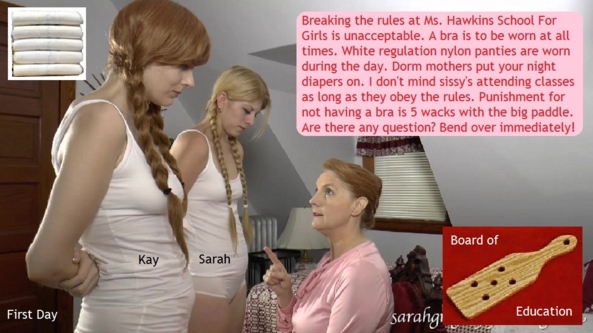 Kay And Sarah - I have captioned Kay and Sarah doing what they like to do the most., Exposed,Diapers,Sissy,Sissybaby, Adult Babies,Feminization,Identity Swap,Sissy Fashion