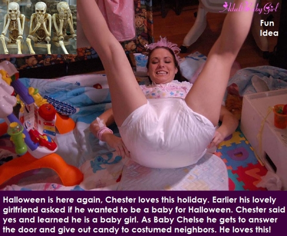 Halloween Cappies 3 - I made some sissy captions with a Halloween theme., Sissybaby,Sissy,Crossdress,Diaper, Adult Babies,Feminization,Identity Swap,Sissy Fashion