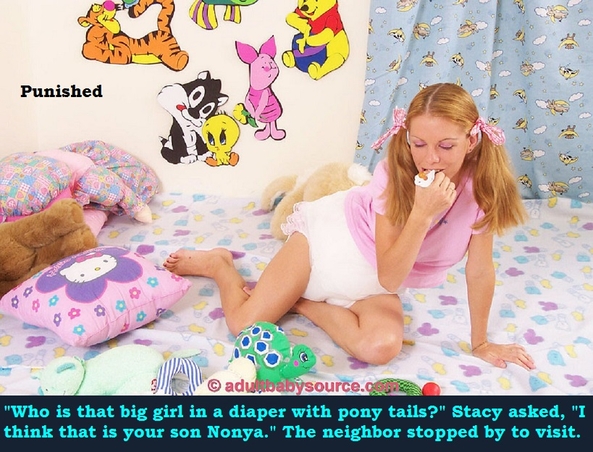 Fun Time 3 - Four Sissy Kiss members are captioned having a fun time., Diaper,Dress,Sissy,Sissybaby, Adult Babies,Feminization,Identity Swap,Sissy Fashion