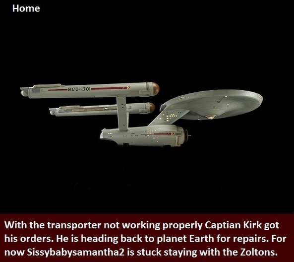 Star Trek - Sam joins the Enterprise crew as a reporter. A trannsporter malfunction beams Sam to Uranus to become Sissybabysamantha2., Transporter,Enterprise,Sissybaby,Spanked, Adult Babies,Feminization,Identity Swap,Sissy Fashion