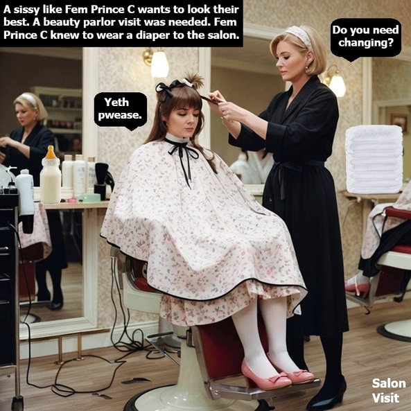 Sissy Kissers 1 - New cappies about friends and Sissy Kiss site members., Sissy,Sissybaby,Diaper,Dominate, Adult Babies,Feminization,Identity Swap,Sissy Fashion