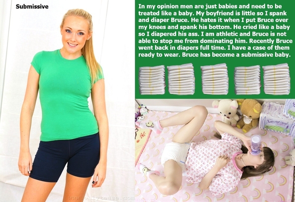 Dynamic Duo's - Two pictures are used to make each cappie., Strap-on,Tease,Chastity,Diapers, Adult Babies,Feminization,Identity Swap,Sissy Fashion