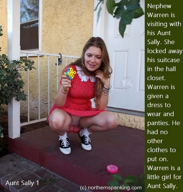 Aunt Sally 1 - 3 - A 3 cappie story about Warren who becomes a baby girl., Little Girl,Sissybaby,Aunt,Dominated, Adult Babies,Feminization,Identity Swap,Sissy Fashion