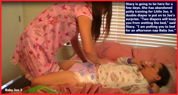 THREESOME - Three 3 cappie stories with a poll., Babysitter,Trainers,Diaper,Dominate, Adult Babies,Feminization,Identity Swap,Sissy Fashion