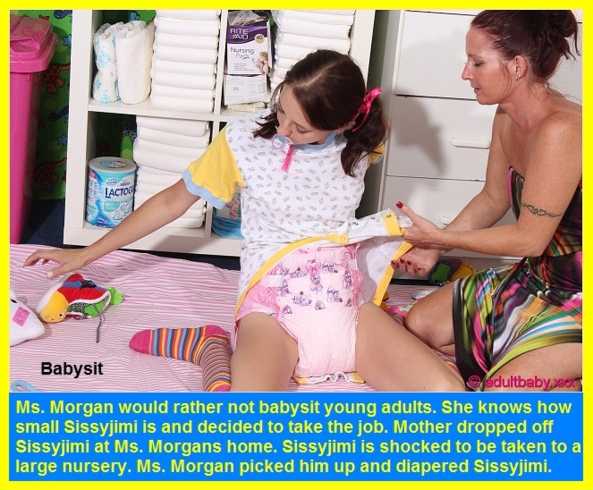 Nappied Adults 2 - There are many nappied adults in the world. Some are on Sissy Kiss and I captioned a few., Diaper,Leashed,Owned,Sissybaby, Adult Babies,Feminization,Identity Swap,Sissy Fashion