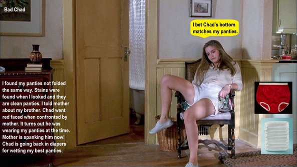 Humiliation - Some Baby Butch humiliation cappies staring Alicia Silverstone as a sissy., Humiliation,Dominated,Nappied,Detention, Adult Babies,Feminization,Identity Swap,Sissy Fashion
