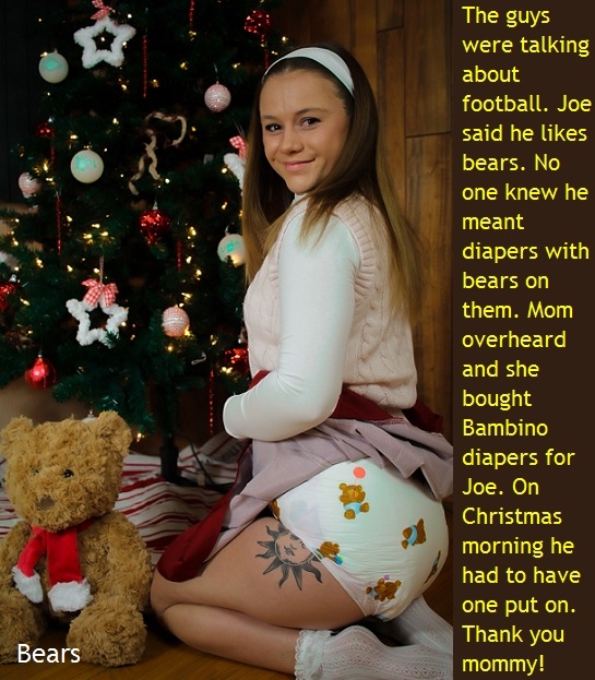 Christmas Cappies - I have created 7 Christmas cappies and added a GIF., Diapers,Presents,Sissybaby,Christmas, Adult Babies,Feminization,Identity Swap,Sissy Fashion