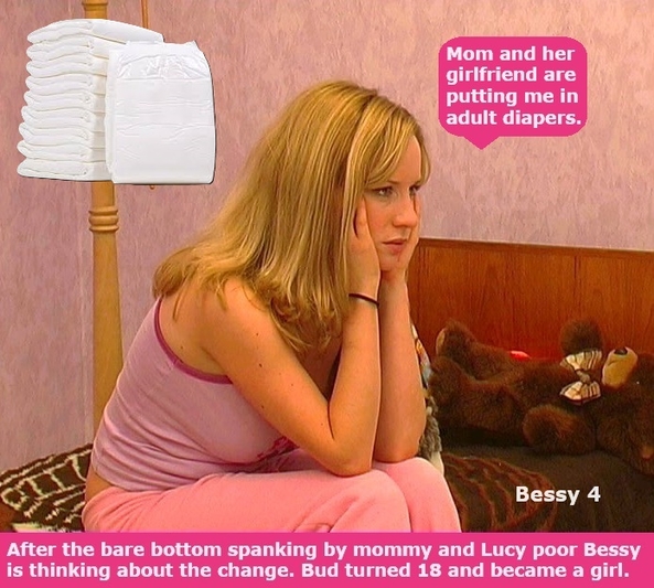 Bessy And Rocky - Two males who are turned into sissies and get a spanking., Little Girl,Sissy,Spanking,Lesbian, Adult Babies,Feminization,Identity Swap,Sissy Fashion