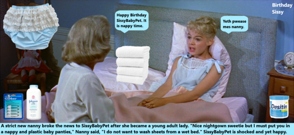 Happy Birthday SissyBabyPet - Wishing SissyBabyPet a joyous and happy birthday., Birthday,Celebrate,Cake,Ice Cream, Adult Babies,Feminization,Identity Swap,Sissy Fashion