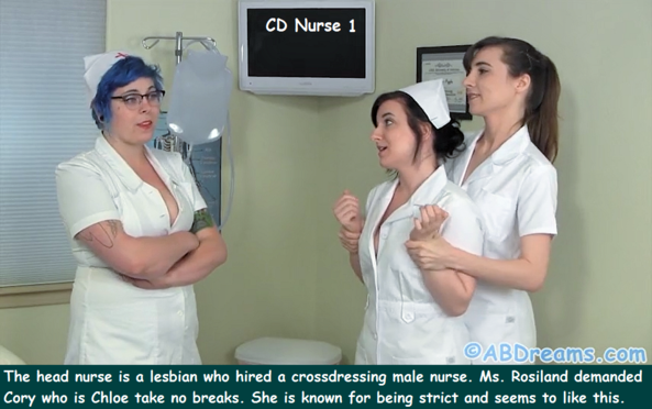 CD Nurse 1 - 3 - Male nurses are kept in diapers instead of panties. Bonus Ms. Stern cappie with poll., Crossdress,Sissybaby,Nurses,Diapers, Adult Babies,Feminization,Identity Swap,Sissy Fashion