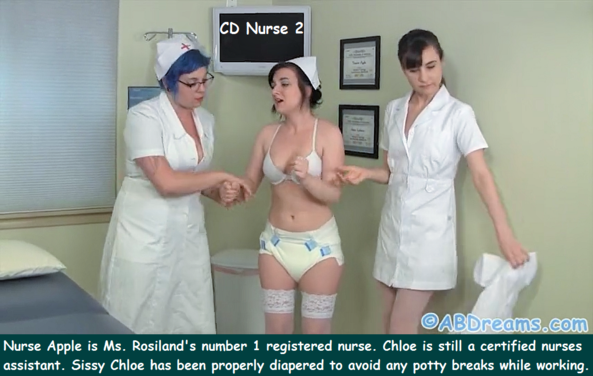 CD Nurse 1 - 3 - Male nurses are kept in diapers instead of panties. Bonus Ms. Stern cappie with poll., Crossdress,Sissybaby,Nurses,Diapers, Adult Babies,Feminization,Identity Swap,Sissy Fashion