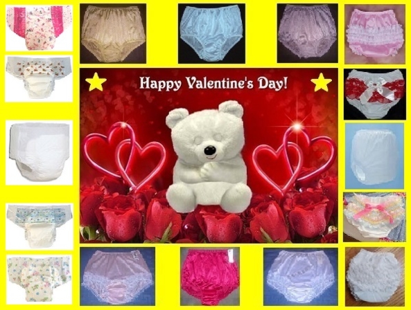HAPPY VALENTNES DAY - Wishing a very happy Valentines Day to all my Sissy Kiss friends. Be my Valentine!, Sissy,Sissybaby,Diaper,Panty,Valentine, Adult Babies,Feminization