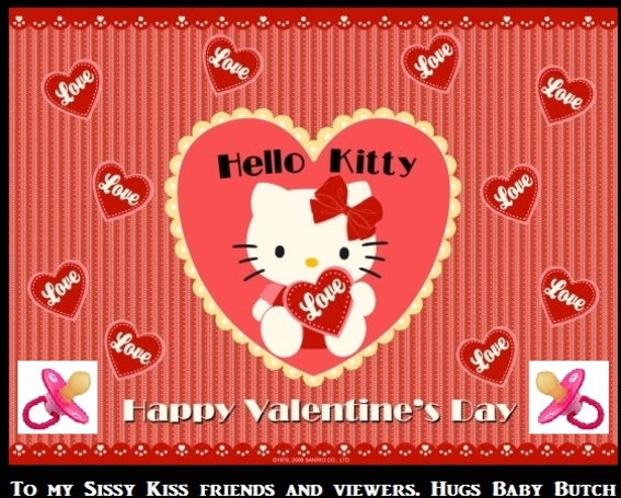 HAPPY VALENTINE'S DAY - Love and hugs to everyone on Valentines Day. Have a great day!, Valentine,Hello Kitty,Love, Feminization,Adult Babies,Sissy Fashion