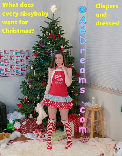 Merry Christmas Greeting - Here is my official holiday greeting. Merry Christmas and Happy New Year!, Christmas,New Year,Diaper,Sissy, Adult Babies,Feminization,Identity Swap,Sissy Fashion
